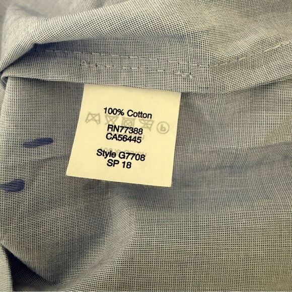 J Crew Tank Top Women Sz 4 Light Blue Ruffle Front Sleeveless Lightweight Cotton - Picture 7 of 10